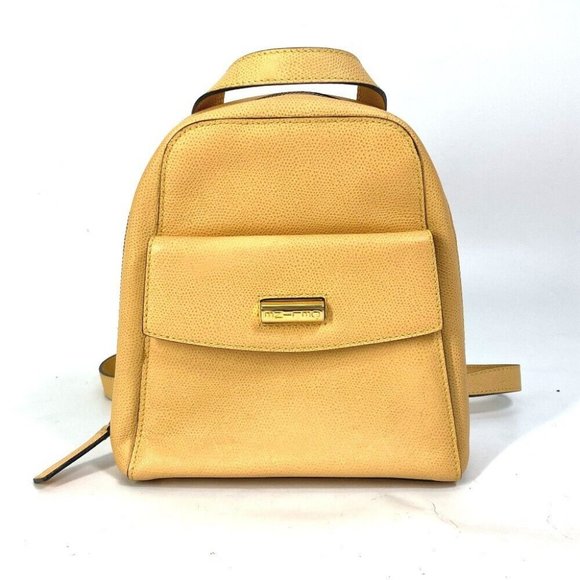 Authentic CELINE backpack bag vintage Mini Backpack Leather Beige/Red main image 12